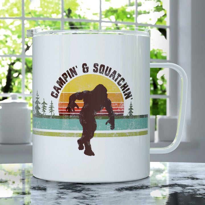 Campin & Squatchin Insulated Travel Mug - Loftipop