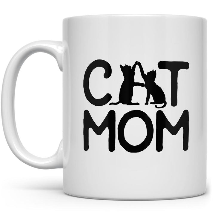 Cat Mom Mug mug on a white background - Loftipop