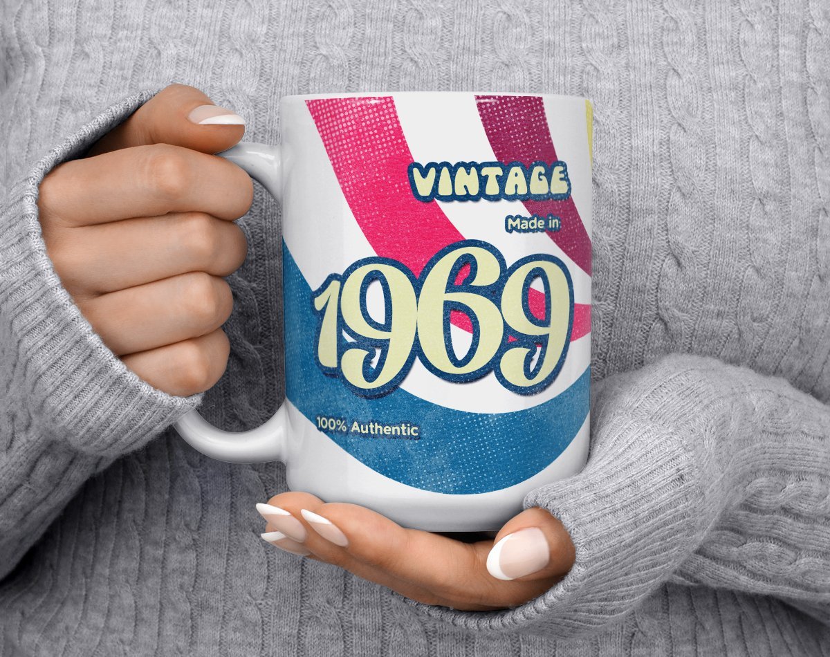 Custom Birth Year 1960's Retro Vintage Coffee Mug | Loftipop