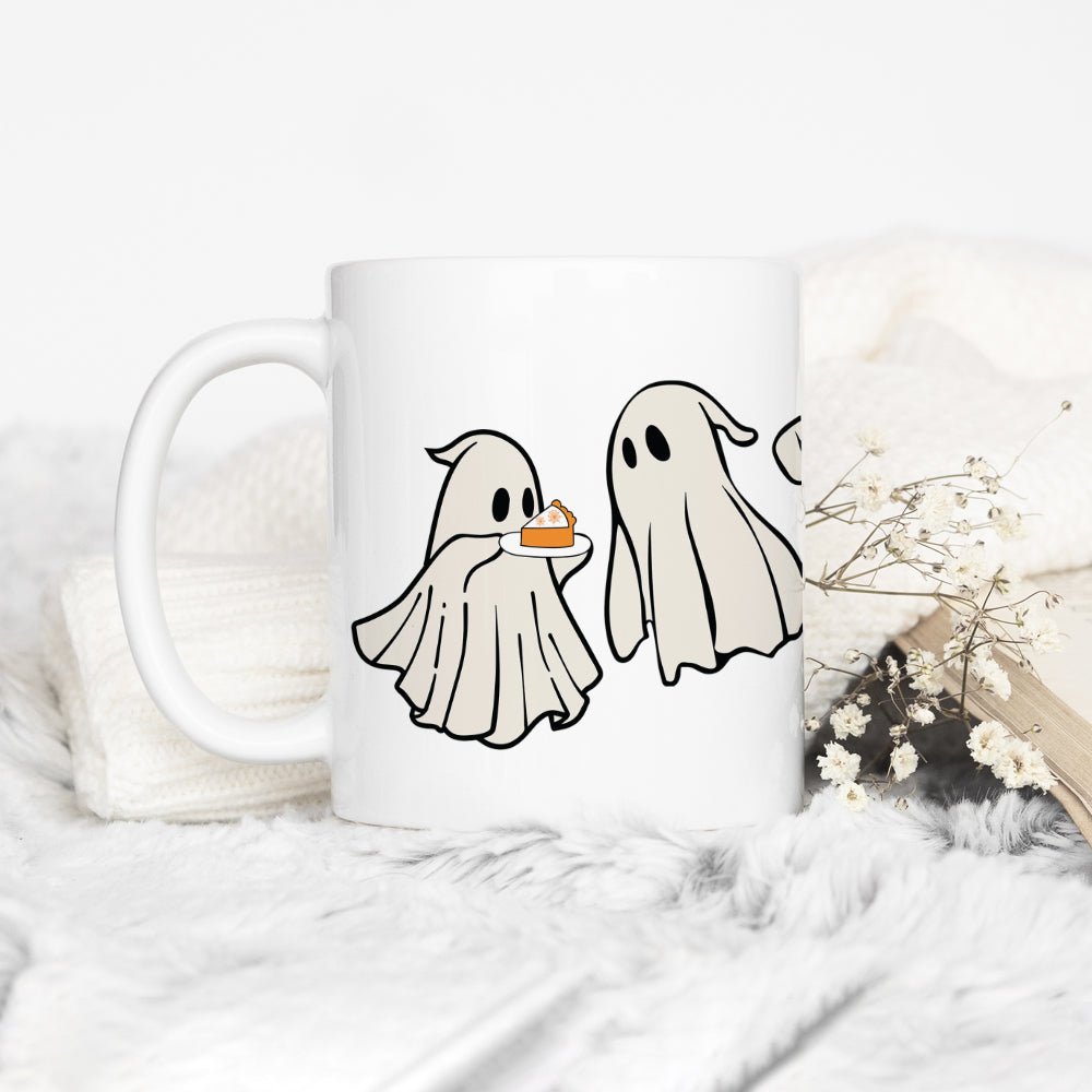 Spooky Cute Ghost Coffee Cups & Lids 8ct