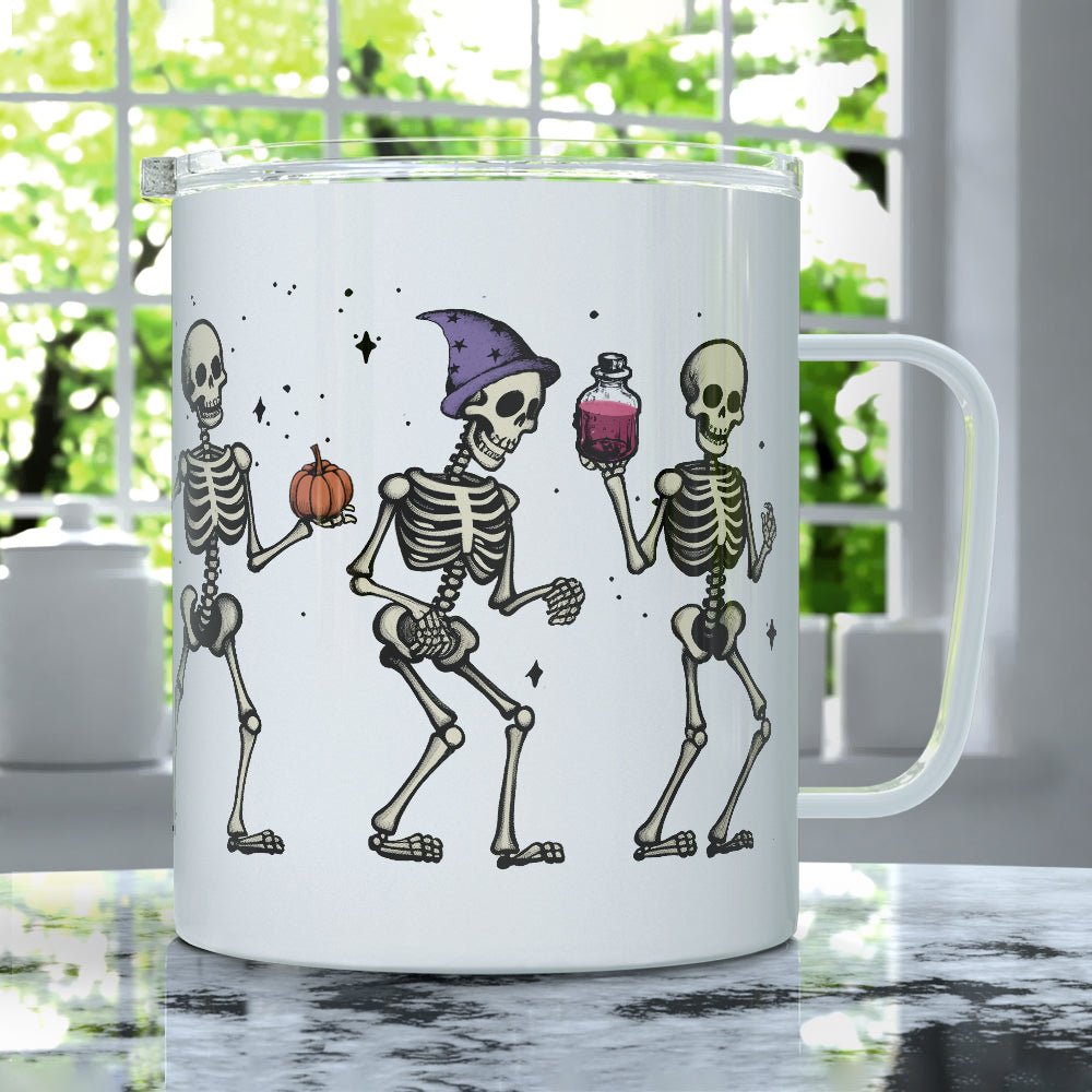 Dancing Skeletons Insulated Travel Mug - Loftipop
