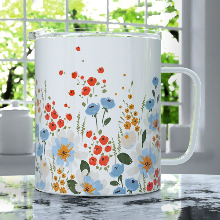 Floral Insulated Travel Mug - Loftipop