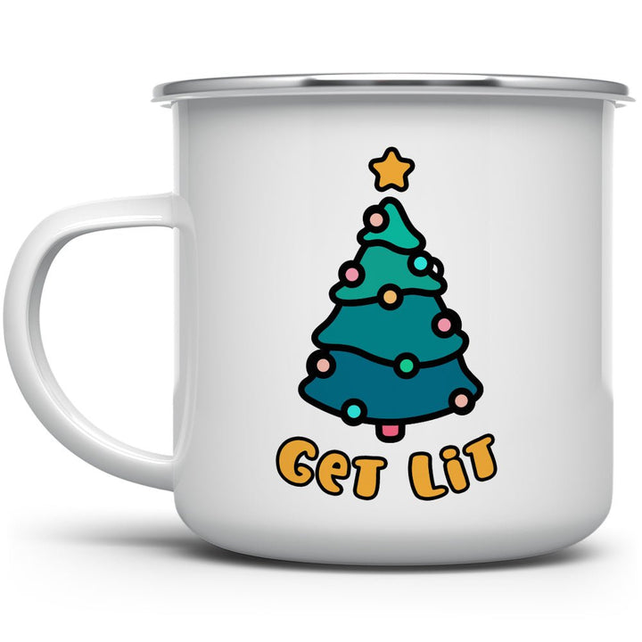 Get Lit Christmas Tree Camp Mug - Loftipop