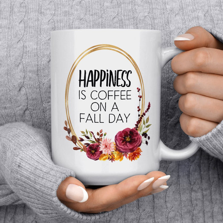 Happiness is Coffee on a Fall Day Mug - Loftipop