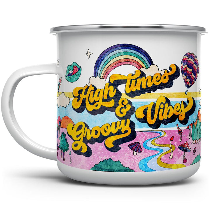 High Times & Groovy Vibes Camp Mug - Loftipop