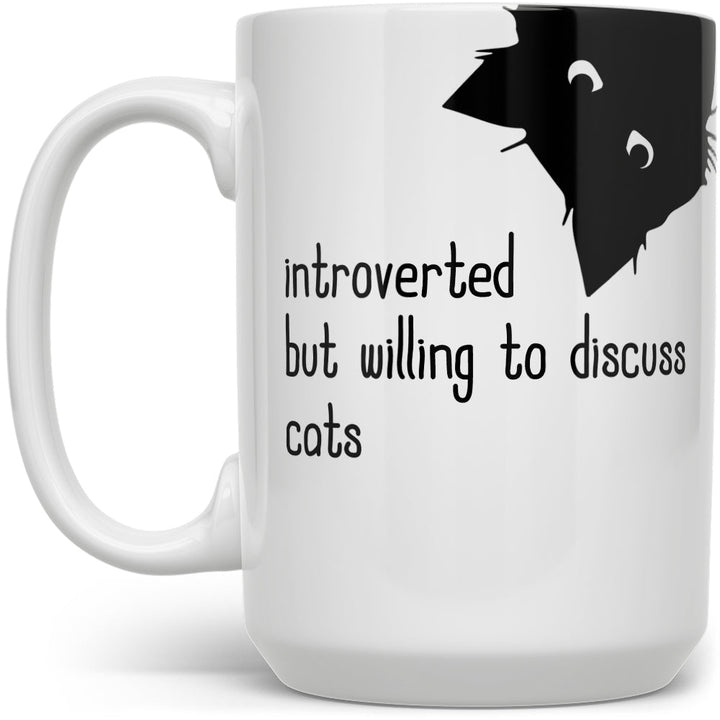Introverted But Willing To Discuss Cats Mug - Loftipop