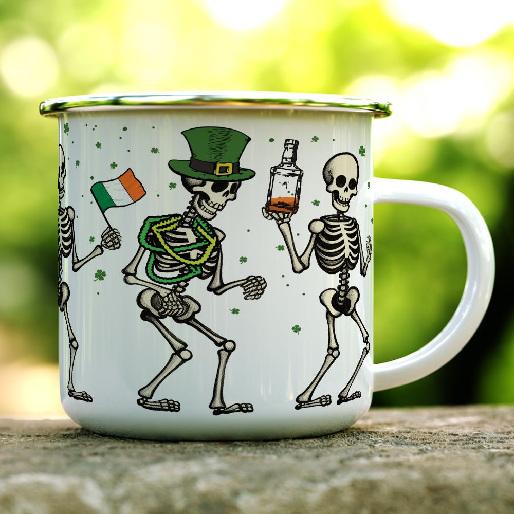 Irish Dancing Skeletons Camp Mug - Loftipop