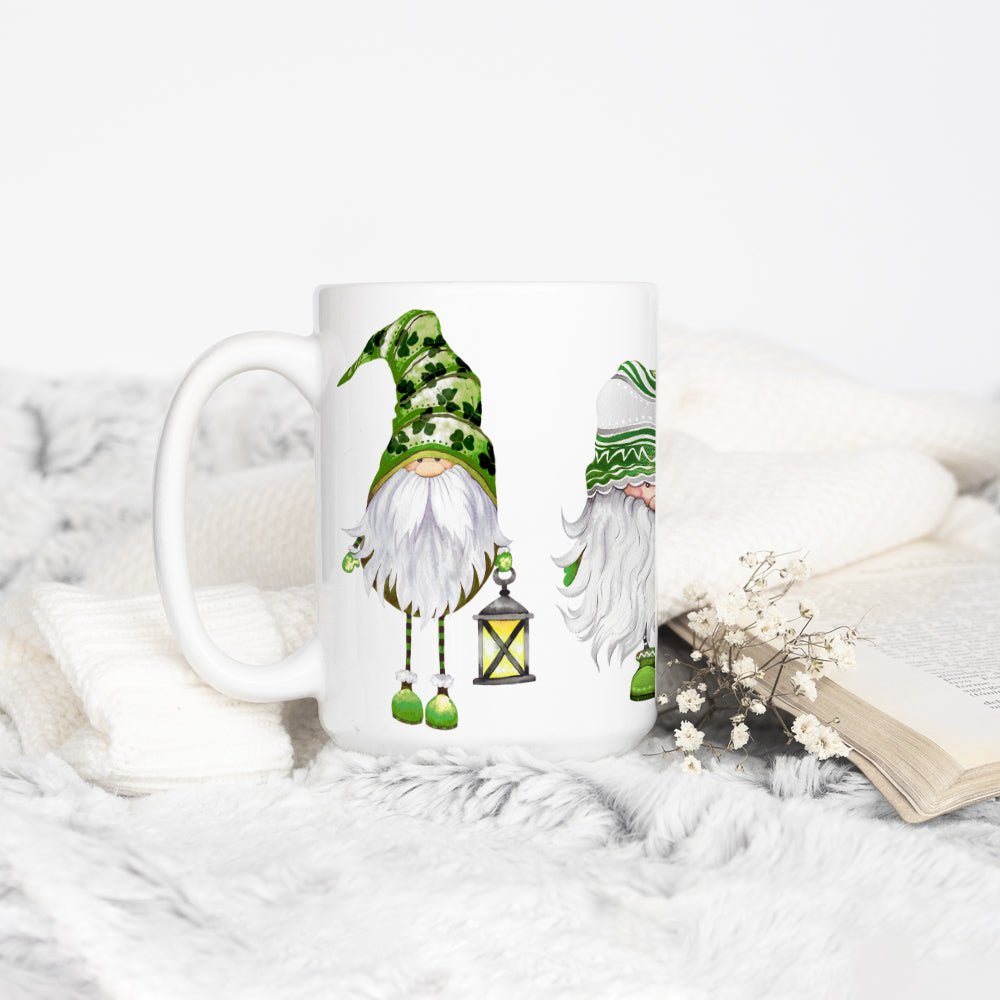 St Patty's Day Gnome Mug Saint Patricks Day Gnome Ceramic Coffee