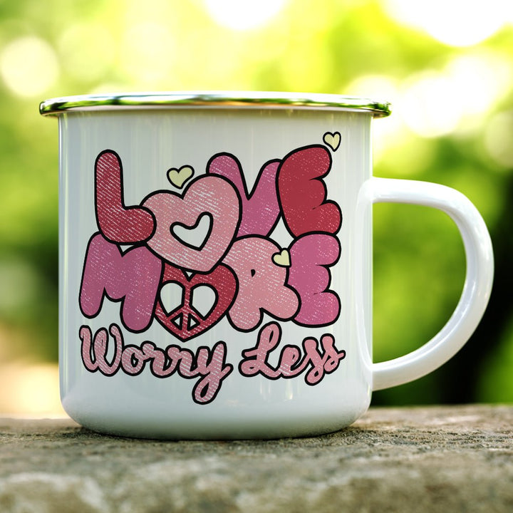 Love More Worry Less Camp Mug - Loftipop