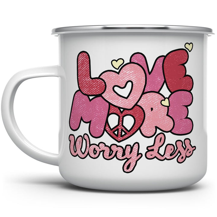Love More Worry Less Camp Mug - Loftipop