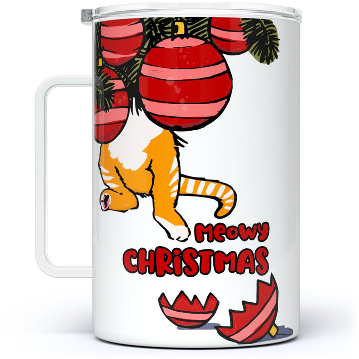 Meowy Christmas Insulated Travel Mug - Loftipop