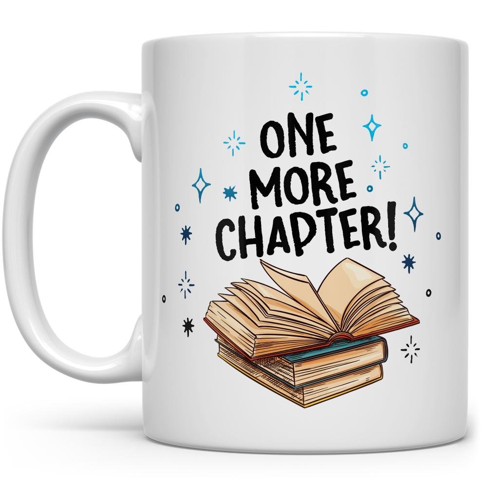 One More Chapter Mug  with books on it- Loftipop