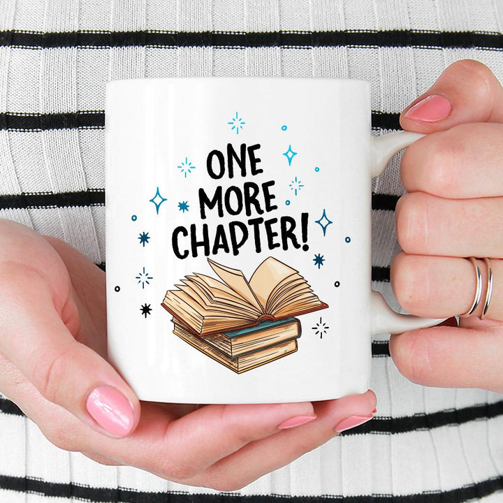 One More Chapter Mug held by hands - Loftipop