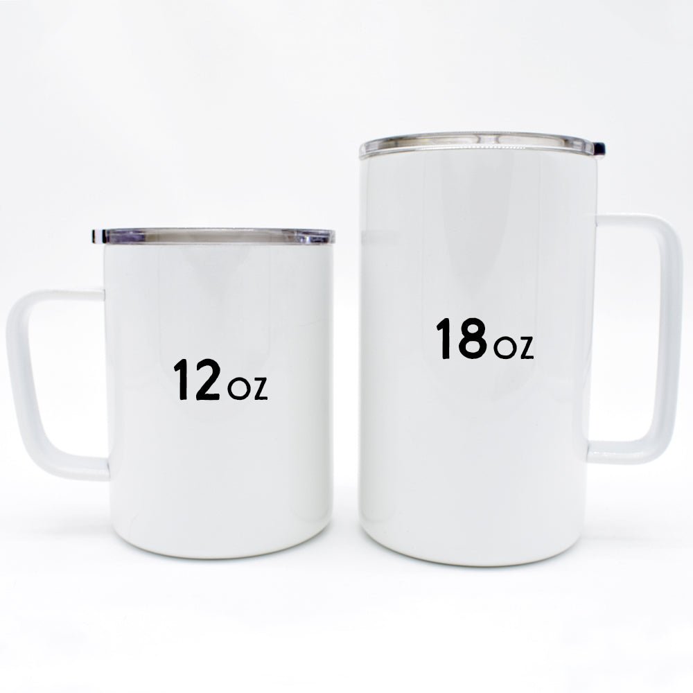 Custom 12 oz Ceramic Travel Coffee Mug, Personalized Coffee Mug