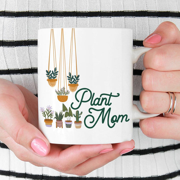 Plant Mom Mug held by hands - Loftipop