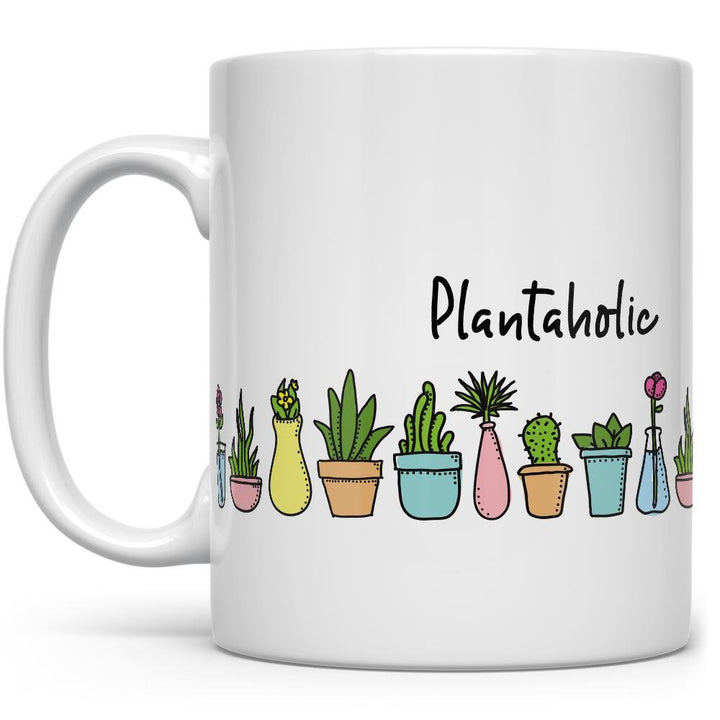 Plantaholic Mug with plants on it - Loftipop