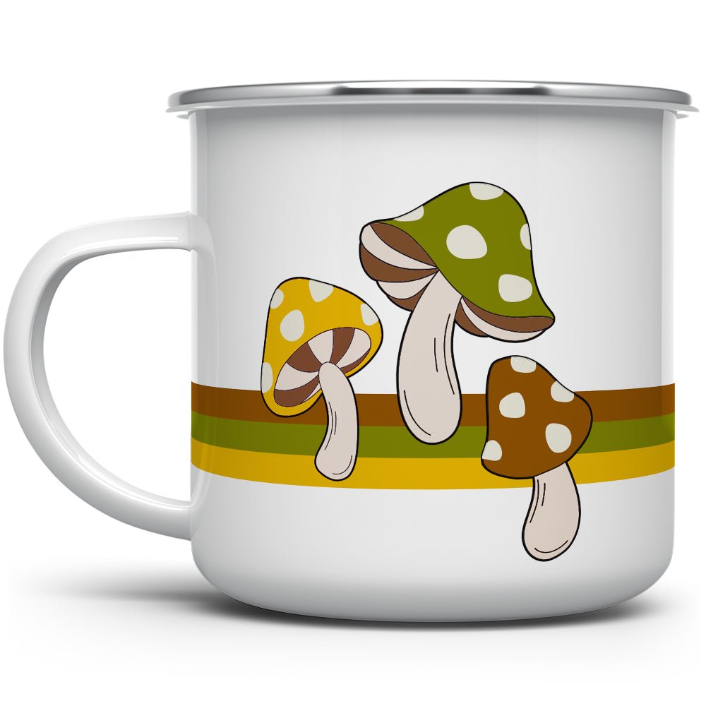 Retro Brown Mushroom Camp Mug - Loftipop