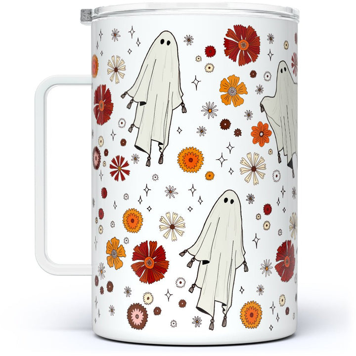 Retro Ghost Insulated Travel Mug - Loftipop