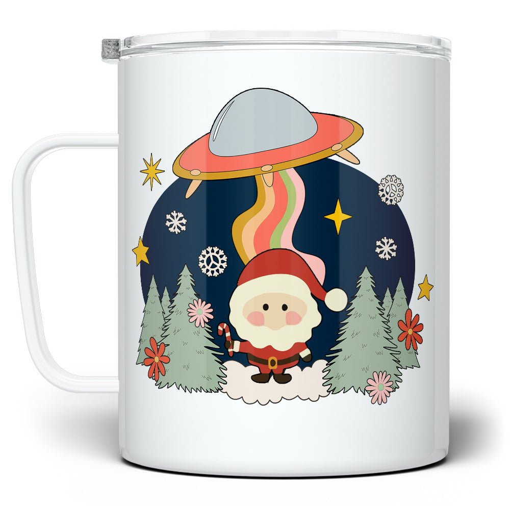 Santa UFO Abduction Insulated Travel Mug - Loftipop