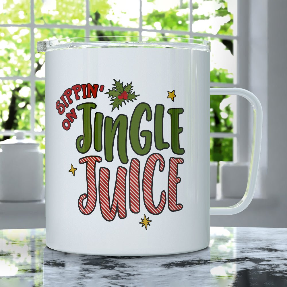 Sippin On Jingle Juice Travel Mug, Funnny Christmas Mugs