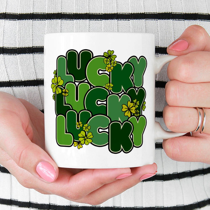 St Patricks Day Retro Lucky Mug - Loftipop