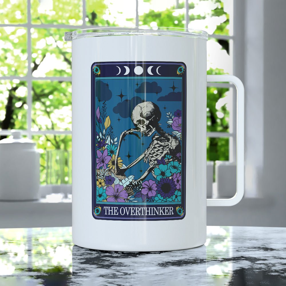 The Overthinker Tarot Card Insulated Travel Mug - Loftipop