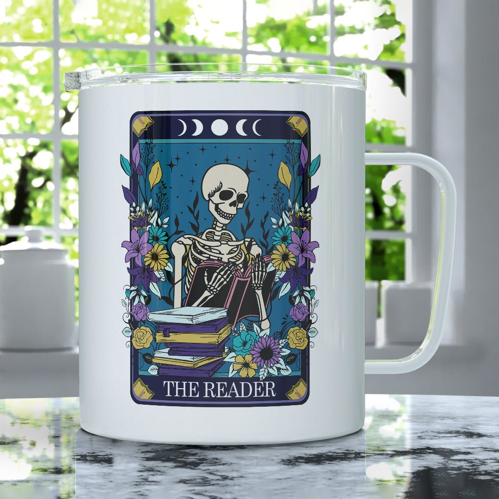 The Reader Tarot Card Insulated Travel Mug - Loftipop