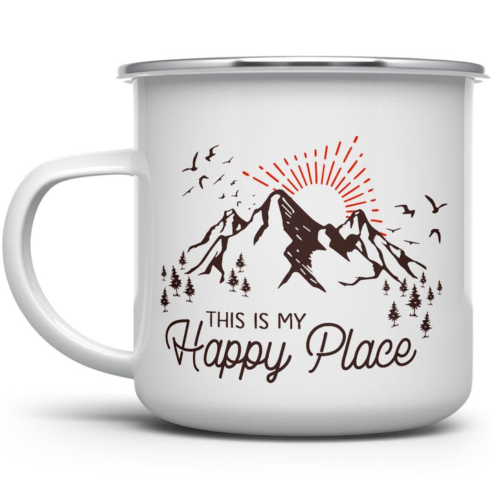 This is My Happy Place Camp Mug with mountains - Loftipop