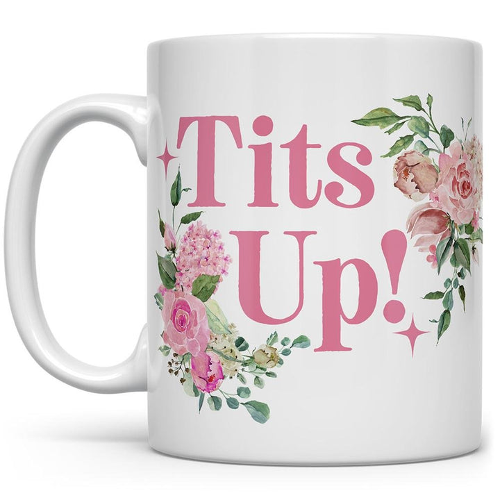 Tits Up Mug with flowers - Loftipop