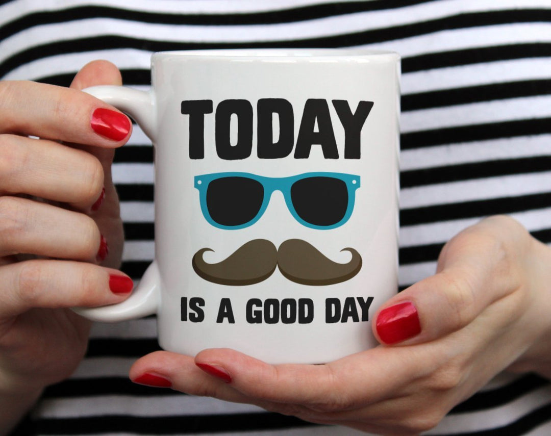Today is a Good Day Mug held by hands - Loftipop