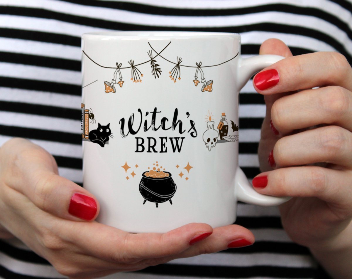 Witches Brew Glass Coffee Mug - Shewolfka